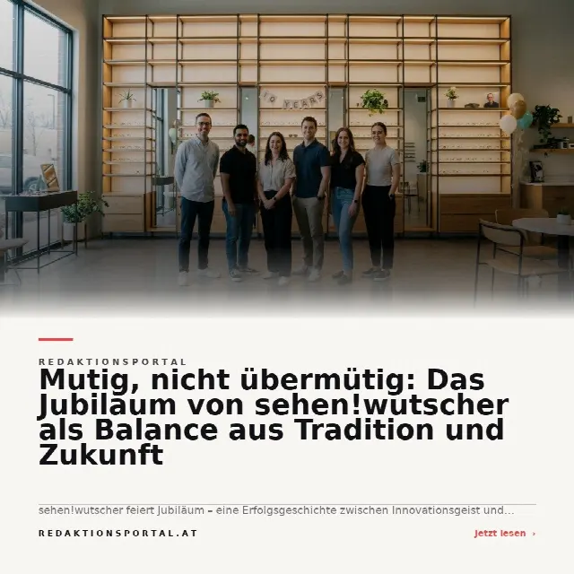 Share-Card fuer Mutig, nicht übermütig: Das Jubiläum von sehen!wutscher als Balance aus Tradition und Zukunft