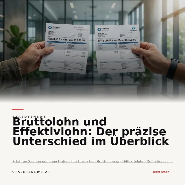 Share-Card fuer Brutto, Netto und Effektivlohn: Unterschiede und Bedeutung für Arbeitnehmer in Österreich