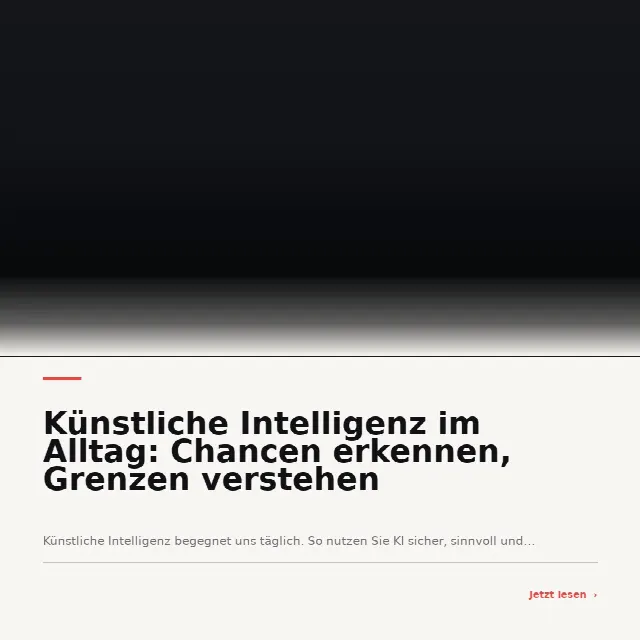 Share-Card fuer Künstliche Intelligenz im Alltag: Chancen erkennen, Grenzen verstehen