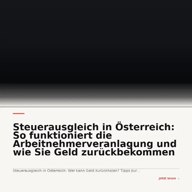 Share-Card fuer Steuerausgleich in Österreich: So funktioniert die Arbeitnehmerveranlagung und wie Sie Geld zurückbekommen