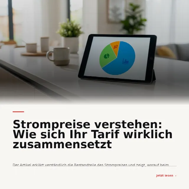 Share-Card fuer Strompreise verstehen: Wie sich Ihr Tarif wirklich zusammensetzt