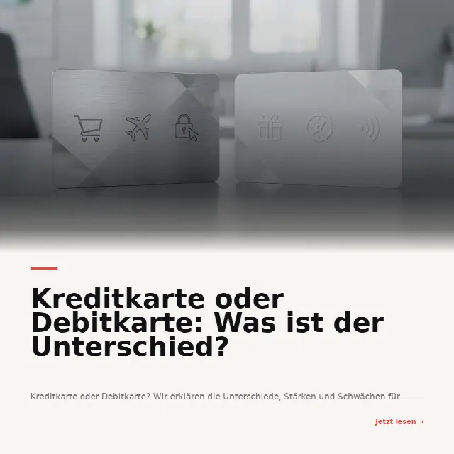 Share-Card fuer Kreditkarte oder Debitkarte: Die wichtigsten Unterschiede erklärt