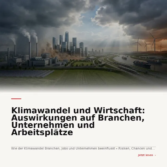 Share-Card fuer Klimawandel und Wirtschaft: Auswirkungen auf Branchen, Unternehmen und Arbeitsplätze