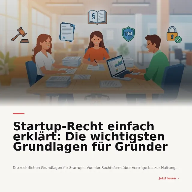 Share-Card fuer Startup-Recht einfach erklärt: Die wichtigsten Grundlagen für Gründer
