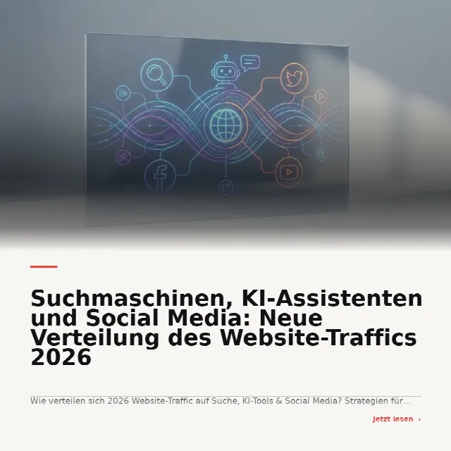 Share-Card fuer Suchmaschinen, KI-Assistenten und Social Media: Neue Verteilung des Website-Traffics 2026