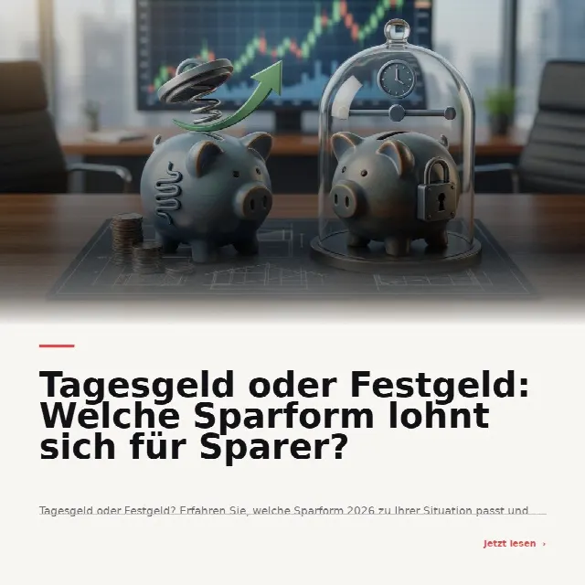 Share-Card fuer Tagesgeld oder Festgeld: Welche Sparform lohnt sich für Sparer?