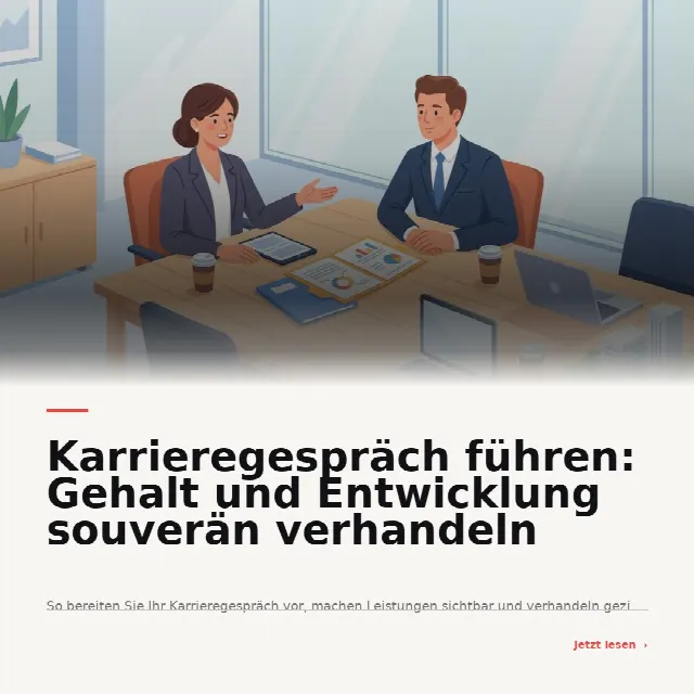Share-Card fuer Karrieregespräch führen: Gehalt und Entwicklung souverän verhandeln