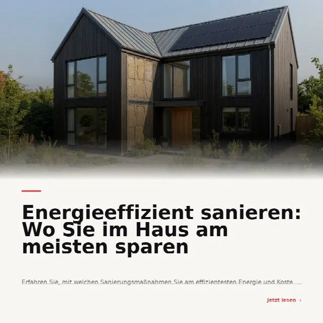 Share-Card fuer Energieeffizient sanieren: Wo Sie im Haus am meisten sparen