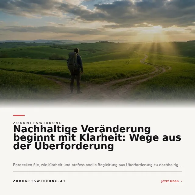 Share-Card fuer Klarheit als Wegbereiter für nachhaltige Veränderung: Überforderung erkennen und meistern
