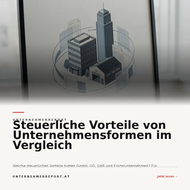 Share-Card fuer Steuerliche Vorteile von Unternehmensformen im Vergleich